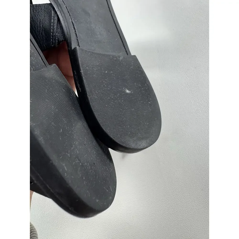 Tory Burch Sandals Womens Size 10 Black Benton 2 Flat Thong Flats